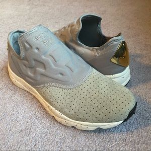 Pull On Sneakers with Gold Metallic Heel